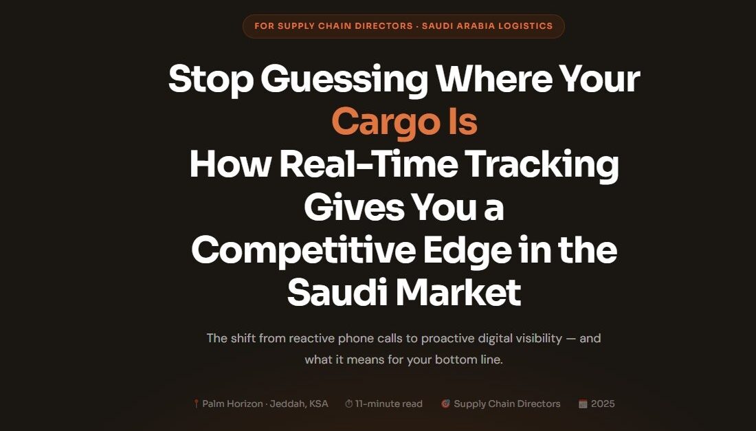 Real-Time Cargo Tracking in Saudi Arabia