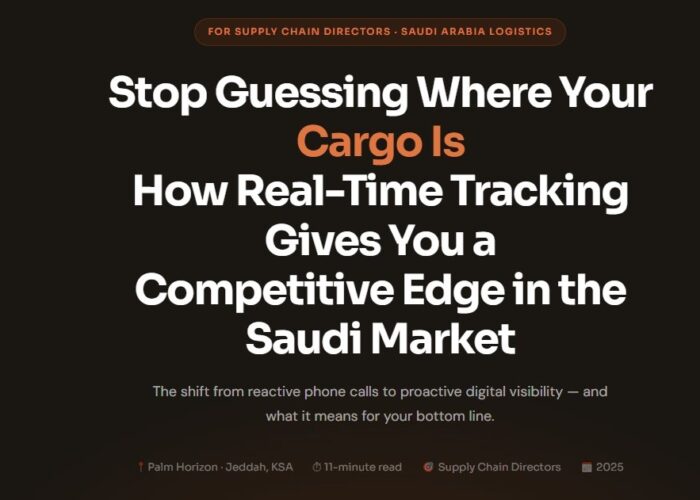 Real-Time Cargo Tracking in Saudi Arabia